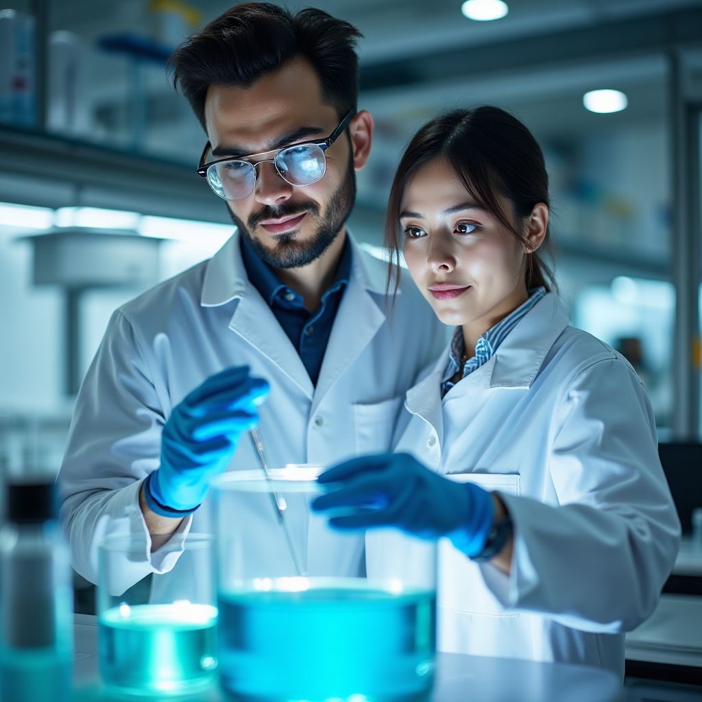 Científico trabajando en un laboratorio de Y-TEC